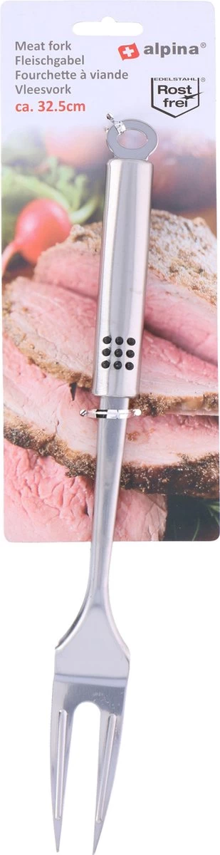 Vleesvork 32,5 Cm Van RVS - Keukengerei - Kookgerei - Tweetandige Vork - Afbeelding 4