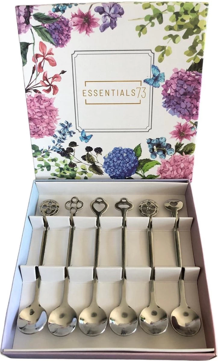ESSENTIALS73 Luxe Theelepel - Koffielepel Set Van 6 RVS - Theelepeltje - Lepeltjes - Lepels - Koffielepeltje -Koffielepels - Theelepels - Lepel - Koffie - Thee - Lepeltje - Afbeelding 2