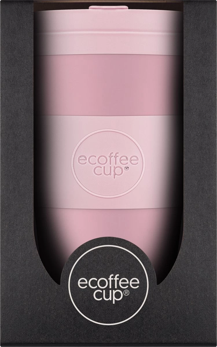 Ecoffee Cup Local Fluff PLA - Koffiebeker To Go 400 Ml - Roze Siliconen - Afbeelding 5