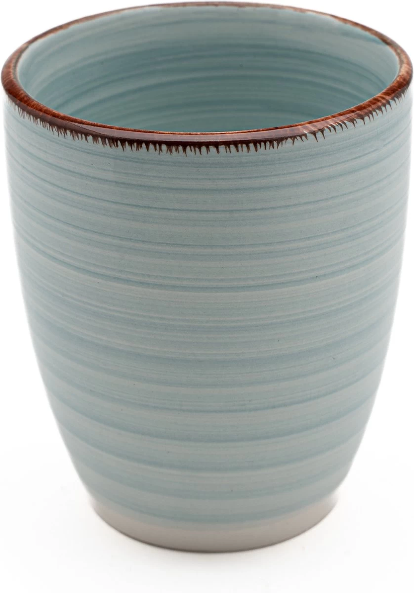 Koffiekopjes - Ocean Blue - Koffiebeker - Unieke Kleuren - Blauw - Set Van 12 Kopjes (ook Los Verkrijgbaar) - 160ML En 340ML - Porselein - Hip En Trendy - Afbeelding 3