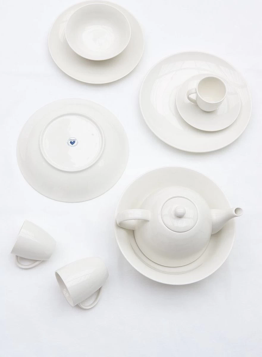 Vtwonen 4 Koffiekopjes Met Schoteltjes - Wit - Porselein - 100ml - Afbeelding 5