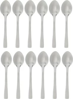 Koffielepels/theelepels - 12 Stuks - RVS - 9,5 Cm