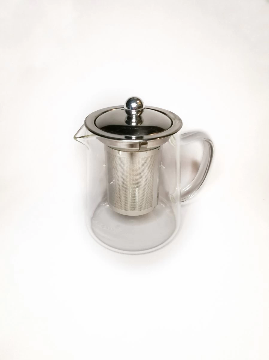 Glazen Theepot Met RVS Theefilter / Theezeef Inclusief Warmhouder ( Rechaud ) - Theelichthouder - Koffie Thee Coffee Tea Maker Luxe - Afbeelding 5