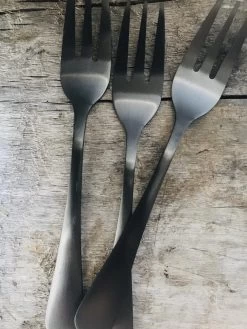 Merkloos 12 Gebak -en Taartvorkjes - Vorkjes - Gebak - Taart - Zwart - Goud