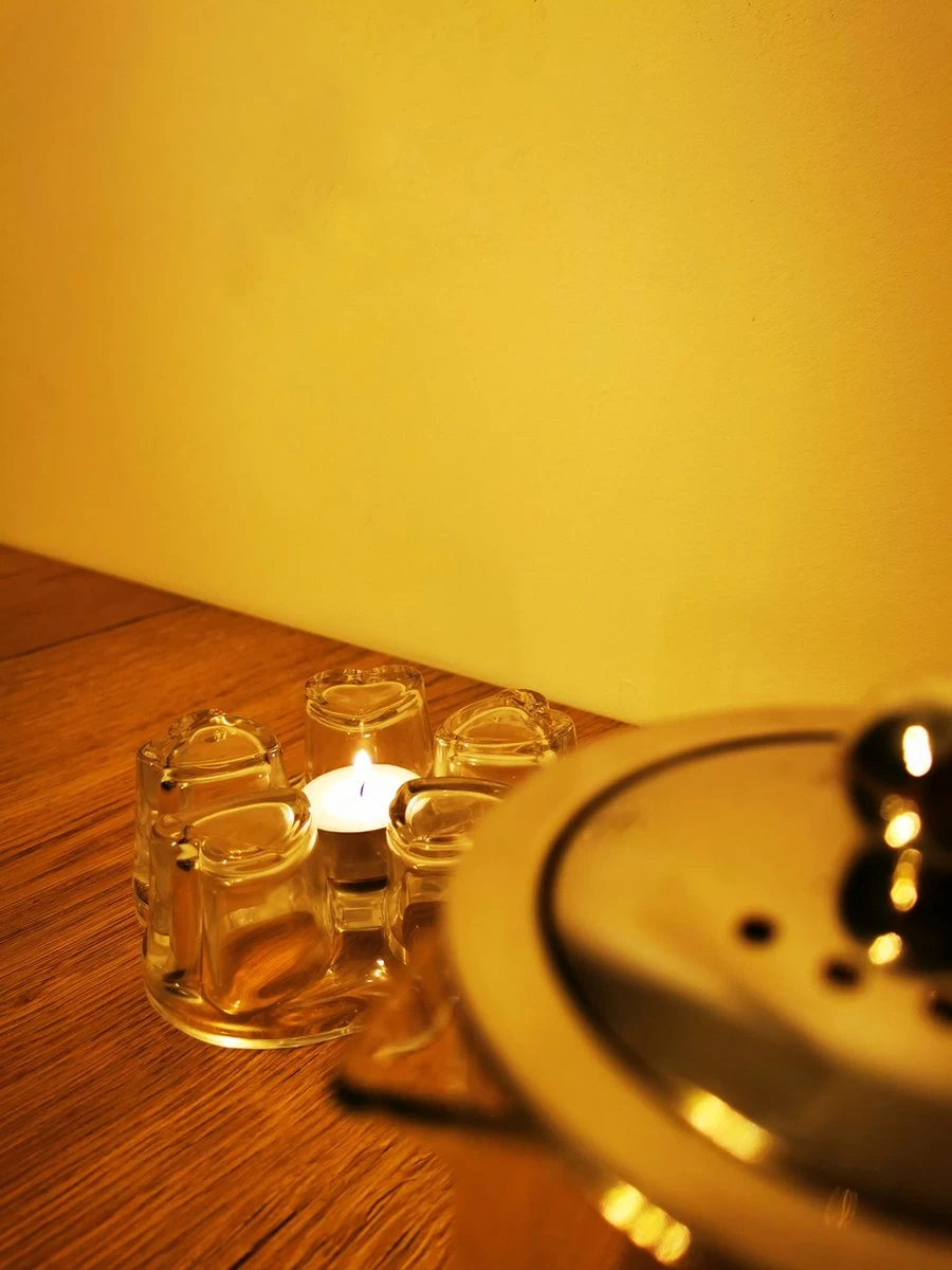 Glazen Theepot Met RVS Theefilter / Theezeef Inclusief Warmhouder ( Rechaud ) - Theelichthouder - Koffie Thee Coffee Tea Maker Luxe - Afbeelding 3