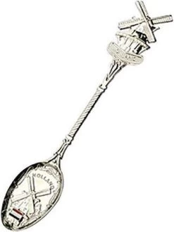 Lepel Molen Shiny Zilver Holland - Souvenir