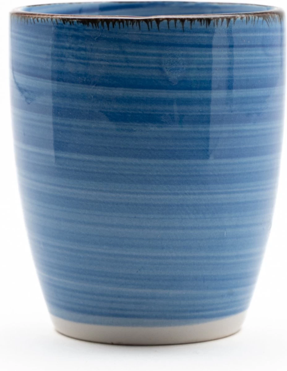 Koffiekopjes - Ocean Blue - Koffiebeker - Unieke Kleuren - Blauw - Set Van 12 Kopjes (ook Los Verkrijgbaar) - 160ML En 340ML - Porselein - Hip En Trendy - Afbeelding 10
