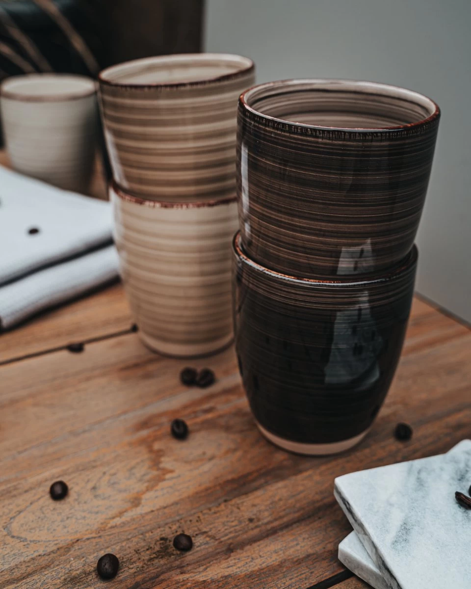 Koffiekopjes - Industrieel Grijs - Koffiebeker - Unieke Kleuren - Set Van 12 Kopjes (ook Los Verkrijgbaar) - 160ML En 340ML - Porselein - Hip En Trendy - Afbeelding 5